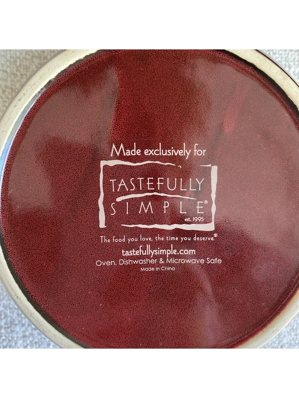Tastefully Simple Brick Red 3 PC Set Dip Ceramic 6